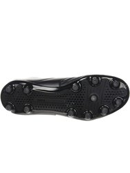 Mens King Hero 21 FG Leather Soccer Cleats - Black/White