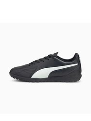 Mens King Hero 21 TT Leather Astro Turf Sneakers - Black/White