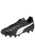 Mens King Pro 21 Leather Soccer Cleats - Black/White - Black/White