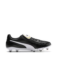 Mens King Top Leather Soccer Cleats Boots - Black/White