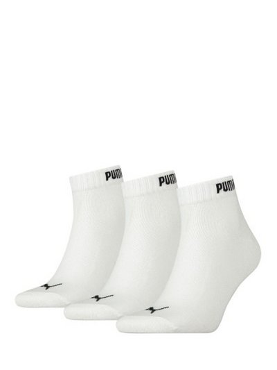 Puma Mens Quarter Socks - Pack of 3 - White product