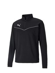 Mens TeamRISE Quarter Zip Track Top - Black/White