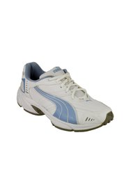 Puma Axis/Hahmer Junior Lace Non-Marking Trainer / Big Boys Trainers /Sports (White/Blue) - White/Blue