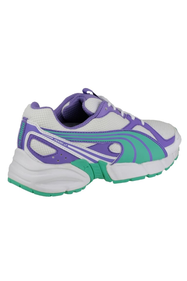 Puma Axis Mesh V2 Lace Up Big Boys Sneakers (Purple/Green)