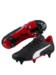 Puma Childrens/Kids Classico SG Soccer Cleats (Black/White/Red) - Black/White/Red