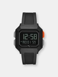 Puma Men's Remix P5020 Black Polyurethane Quartz Fashion Watch - Black