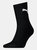 Puma Unisex Adult Crew Socks (Pack of 3) (Black) - Black