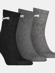 Puma Unisex Adult Crew Socks (Pack of 3) (Gray)