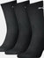 Puma Unisex Adult Crew Sports Socks (Pack of 3) (Black) - Black