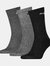 Puma Unisex Adult Crew Sports Socks (Pack of 3) (Gray) - Gray