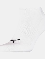 Puma Unisex Adult Cushioned Trainer Socks (Pack of 3) (White/Black)