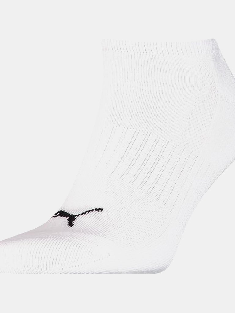 Puma Unisex Adult Cushioned Trainer Socks (Pack of 3) (White/Black)