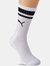 Puma Unisex Adult Heritage Stripe Crew Socks (Pack of 2) (Black/White)