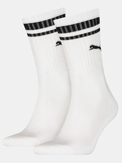 Puma Puma Unisex Adult Heritage Stripe Crew Socks (Pack of 2) (White/Black) product