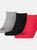 Puma Unisex Adult Invisible Socks (Pack of 3) (Black/Red/Gray) - Black/Red/Gray