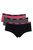 Puma Womens/Ladies Hipster Briefs (Pack Of 3) (Black/Pink) - Black/Pink