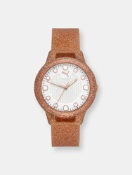 Puma Women's Reset P1002 Rose-Gold Silicone Quartz Fashion Watch - Rose-Gold