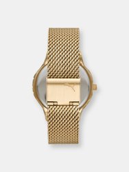 Puma Women's Reset P1008 Gold Stainless-Steel Quartz Fashion Watch