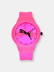 Puma Women's Reset P1015 Pink Polyurethane Quartz Fashion Watch - Pink