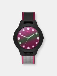 Puma Women's Reset V1 P1026 Black Silicone Quartz Fashion Watch - Black