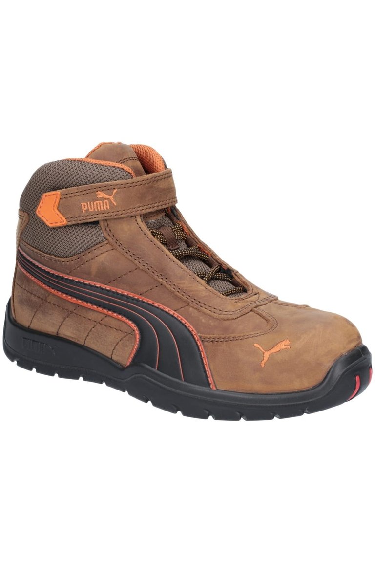 Mens Indy Mid Touch Fastening Safety Boot - Brown - Brown