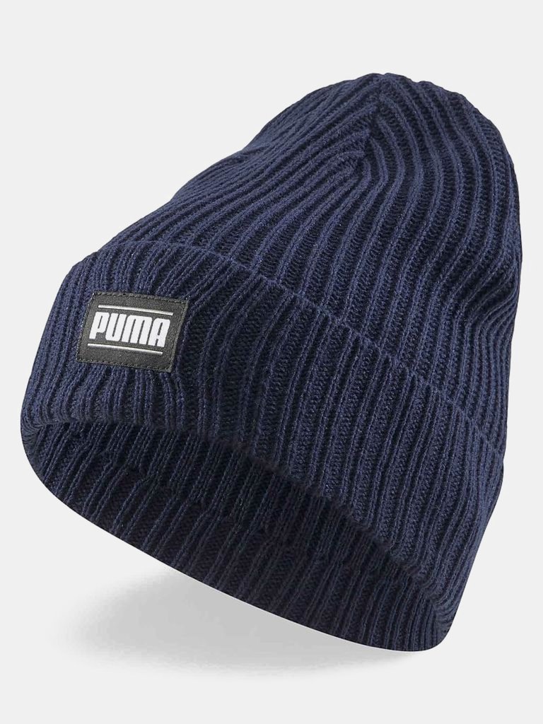 Unisex Adult Ribbed Cuff Classic Beanie - Peacoat - Peacoat