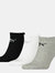 Unisex Adult Trainer Socks - Gray / Black / White - Gray / Black / White