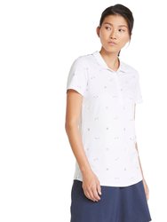 Women's Cloudspun H8 Golf Polo Tee - Bright White Navy Blazer