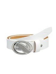 Womens/Ladies Regent Fitted Leather Belt - White - White