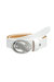 Womens/Ladies Regent Fitted Leather Belt - White - White