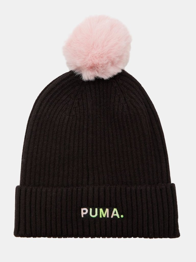 Womens/Ladies Shift Beanie - Black/Rose Pink - Black/Rose Pink