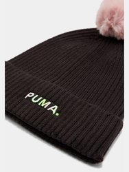 Womens/Ladies Shift Beanie - Black/Rose Pink