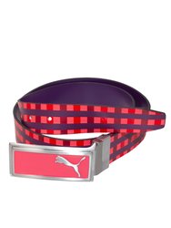 Womens/Ladies Shift Enamel Leather Belt - Red - Red