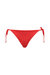 Womens/Ladies Side Tie Bikini Bottoms - Red - Red