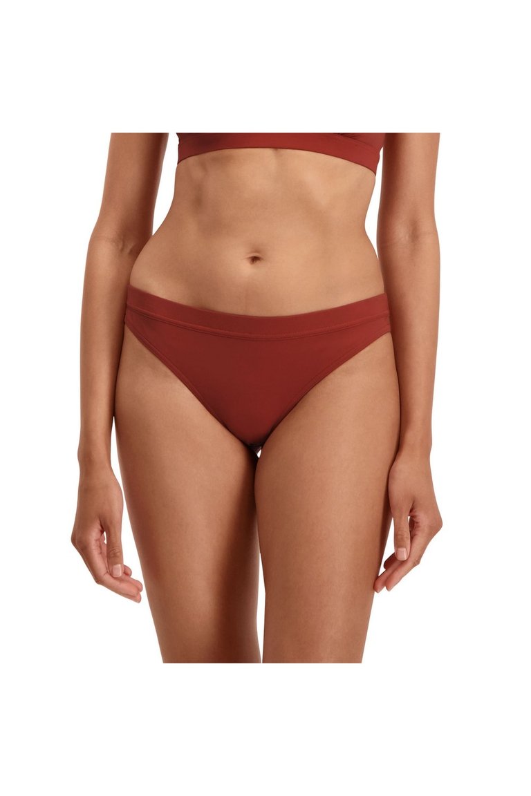 Womens/Ladies Sporty Brazilian Bikini Bottoms - Brown