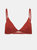 Womens/Ladies Triangle Ribbed Bikini Top - Brown