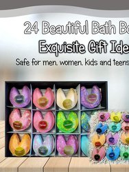 24 Fortune Telling Soothing Bath Bombs & Shower Steamers