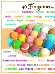 40 XL Gift Box Bulk Natural Bath Bombs Kit By Go Party