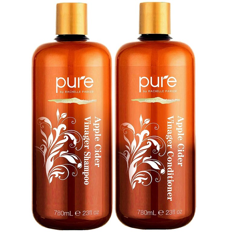 Apple Cider Vinegar Shampoo and Conditioner Set.