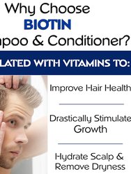 Biotin Shampoo and Conditioner Set for Thicker, Healthier Hair. for All Hair Types. Sulfate Free
