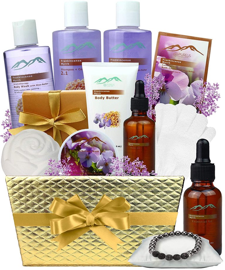 Frankincense & Myrrh Bath Basket Gift Set