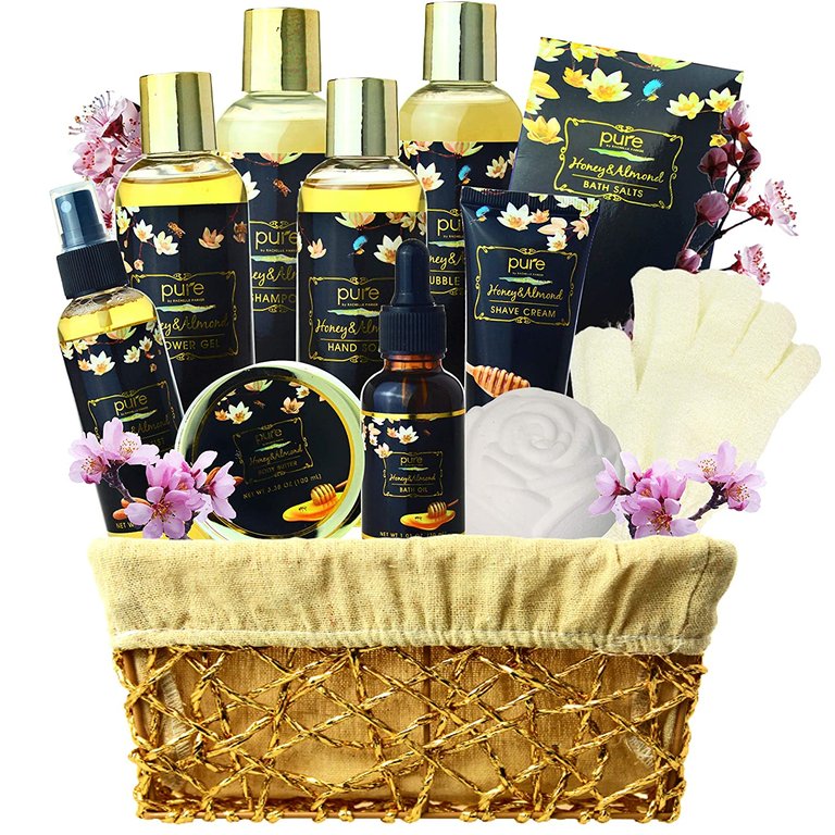 Honey Almond Relaxing Spa Gift Basket for Women!