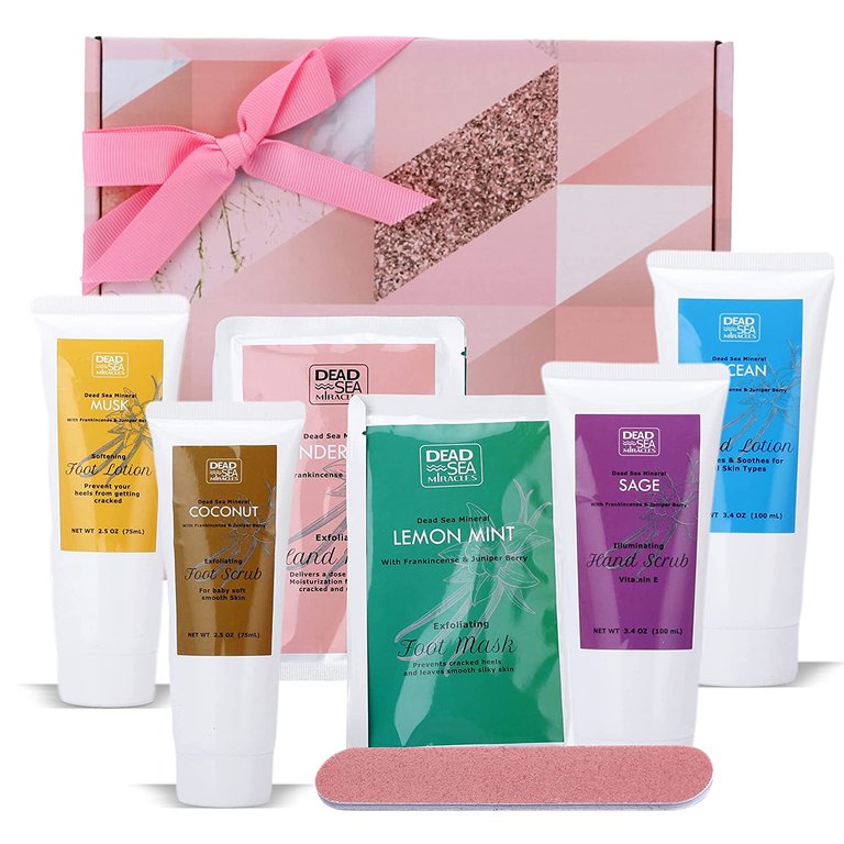 Korean Sheet Masks Skincare Gift Spa Basket - With Hand Mask & Foot Peeling Mask For Working Hands Lotion Gift Set