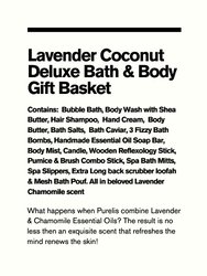 Lavender Coconut Milk Spa Gift Basket for Women! Bath and Body Gift Basket. Natural & Home Spa Kit