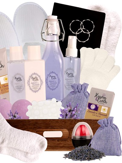 Pure Parker Lavender Pampering Gift Basket! All Inclusive Spa Bath Gift Set For Relaxing, Self Care, Meditation Gifts For Her product