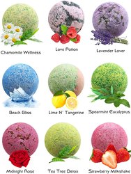 Men's 12 Piece Bath Bomb Gift Set, Natural with Shea butter