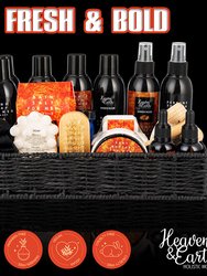 Men's Amber Musk Grooming Kit Luxury Bath And Body Gifts Spa Basket