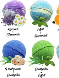 Men's Bath Bombs Gift Set. 24 Therapeutic Shea Bath Bombs With Moisturizing & Essential Oils. 6-Scent Pack