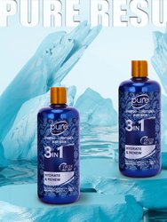 Men's Body Wash, Shampoo Conditioner Combo. Best 3 in 1 Shower Gel - Twin Pack