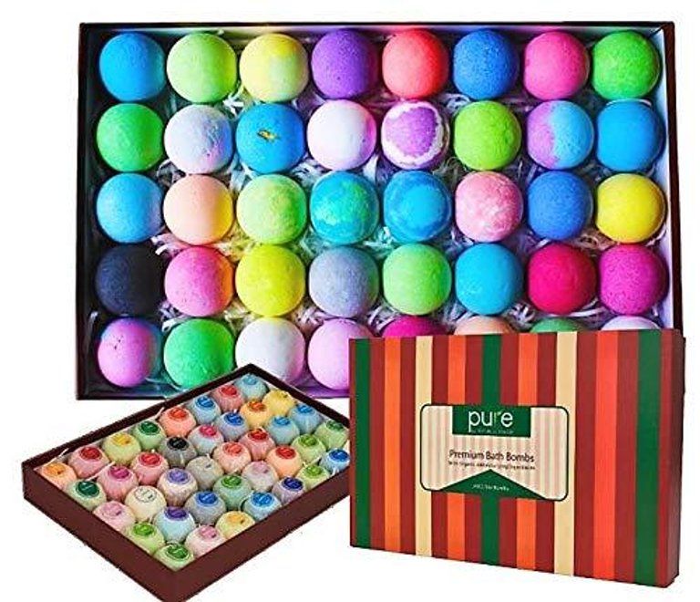 Natural Bulk 40 Bath Bombs Gift Set - by Pure parker